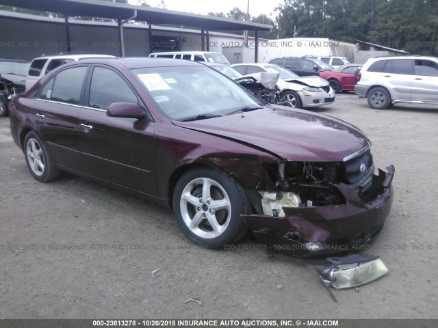 5NPEU46F07H225545 - 2007 HYUNDAI SONATA SE/LIMITED MAROON photo 1