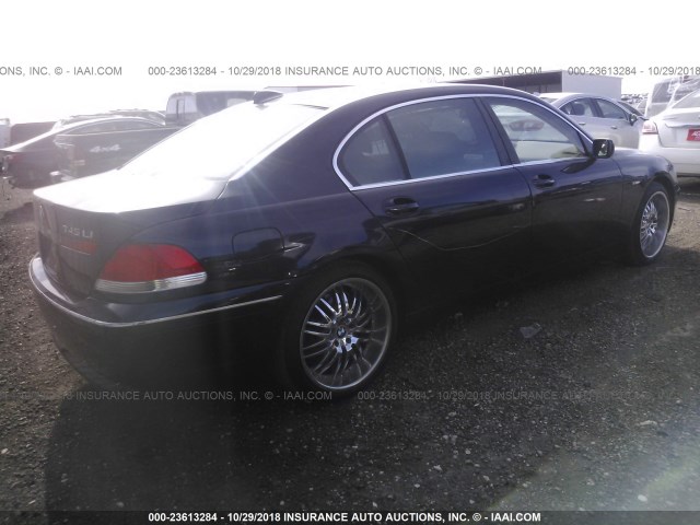 WBAGN634X3DS43441 - 2003 BMW 745 LI Dark Blue photo 4