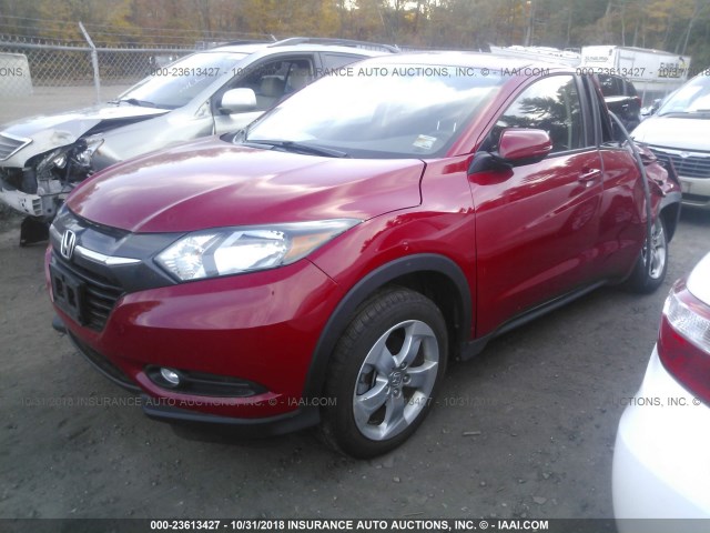 3CZRU6H51GM746179 - 2016 HONDA HR-V EX RED photo 2