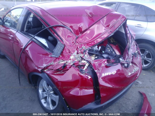 3CZRU6H51GM746179 - 2016 HONDA HR-V EX RED photo 6