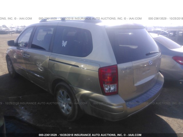 KNDMC233176024552 - 2007 HYUNDAI ENTOURAGE GLS/SE/LIMITED GOLD photo 3