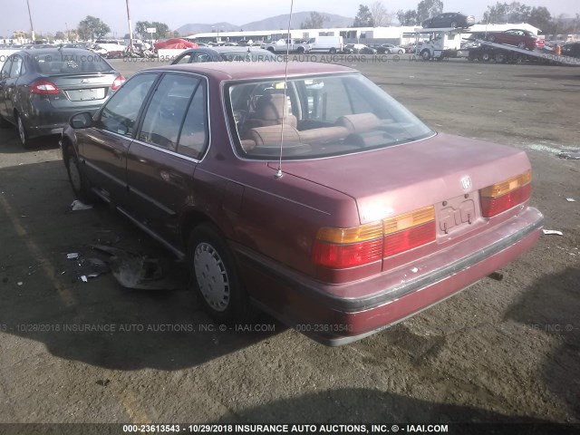 1HGCB7656MA201471 - 1991 HONDA ACCORD LX/EX RED photo 3