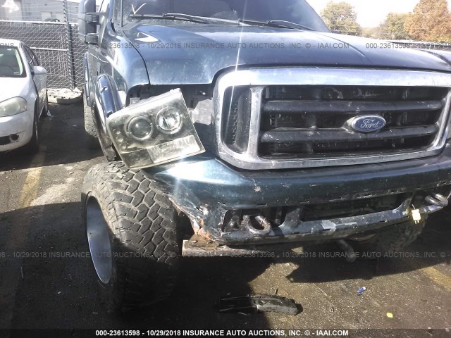 1FTSX31F91EB31392 - 2001 FORD F350 SRW SUPER DUTY BLUE photo 6