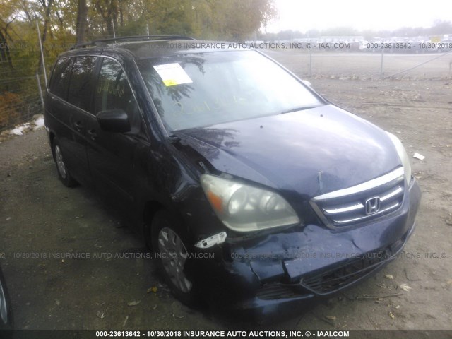 5FNRL38276B067985 - 2006 HONDA ODYSSEY LX Navy photo 1