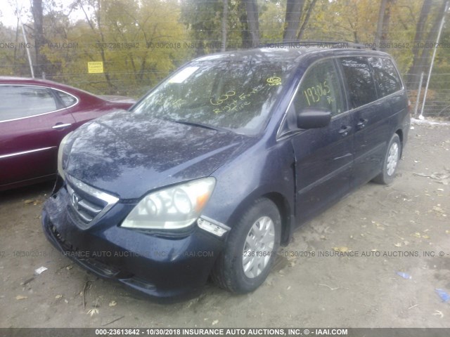 5FNRL38276B067985 - 2006 HONDA ODYSSEY LX Navy photo 2