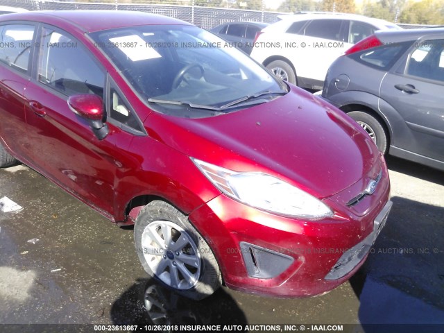 3FADP4EJ1DM207897 - 2013 FORD FIESTA SE RED photo 6