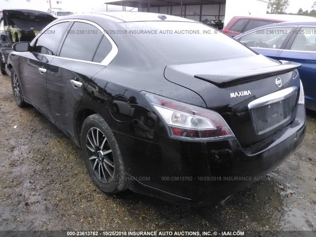 1N4AA5APXCC842993 - 2012 NISSAN MAXIMA S/SV BLACK photo 3