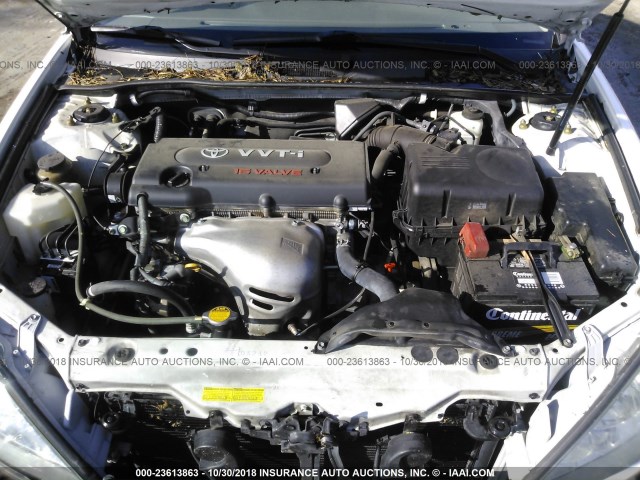 4T1BE32K25U023253 - 2005 TOYOTA CAMRY LE/XLE/SE WHITE photo 10