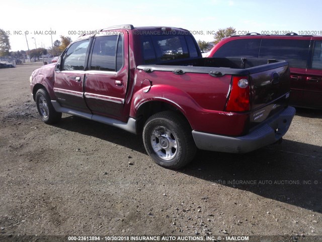 1FMZU67E01UC15013 - 2001 FORD EXPLORER SPORT TR  RED photo 3