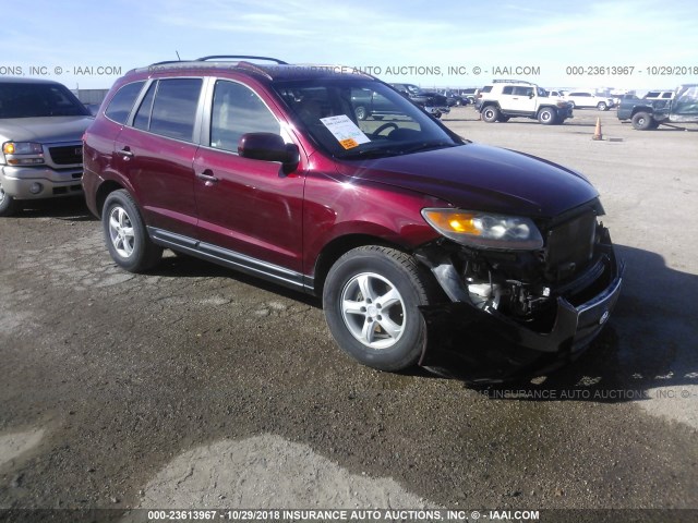 5NMSG13D87H122740 - 2007 HYUNDAI SANTA FE GLS MAROON photo 1