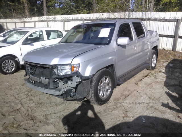 2HJYK16557H501845 - 2007 HONDA RIDGELINE RTL SILVER photo 2