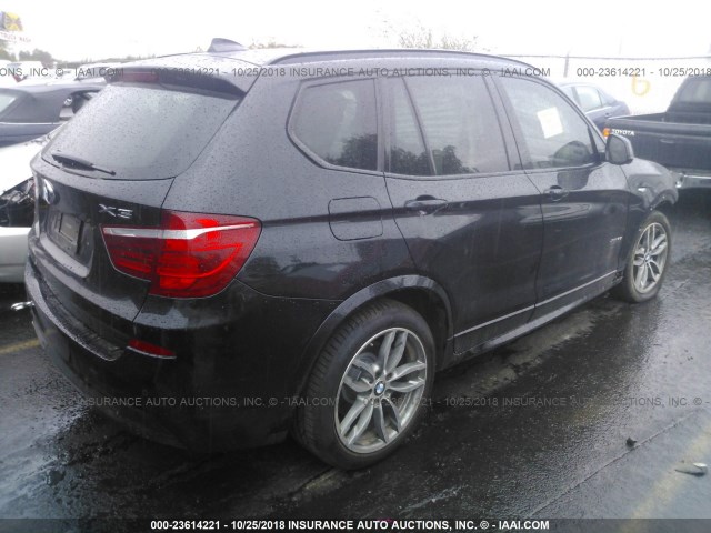 5UXWX7C5XH0S18754 - 2017 BMW X3 XDRIVE35I BLACK photo 4