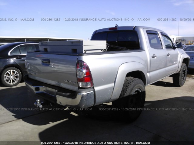 3TMLU4EN9FM165550 - 2015 TOYOTA TACOMA DOUBLE CAB/TRD PRO SILVER photo 4