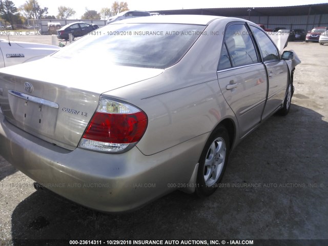 4T1BE32K56U689010 - 2006 TOYOTA CAMRY LE/XLE/SE TAN photo 4