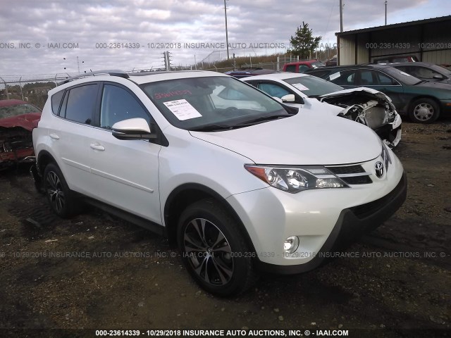 2T3YFREV3FW209408 - 2015 TOYOTA RAV4 LIMITED WHITE photo 1