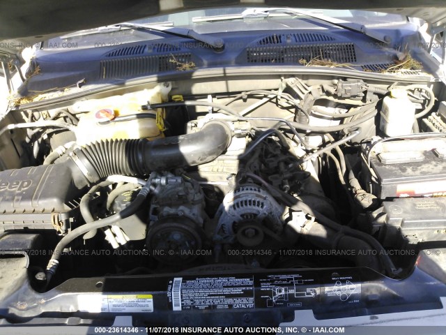 1J4GL38KX5W717744 - 2005 JEEP LIBERTY RENEGADE SILVER photo 10