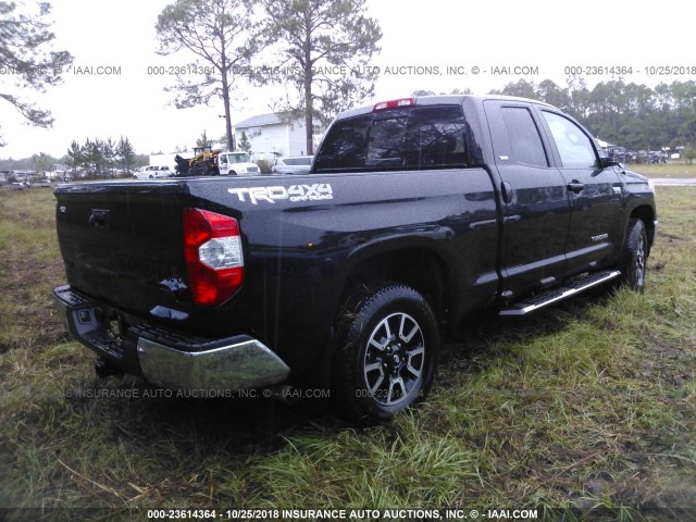 5TFUW5F1XHX666668 - 2017 TOYOTA TUNDRA DOUBLE CAB SR/SR5/TRD PRO BLACK photo 4