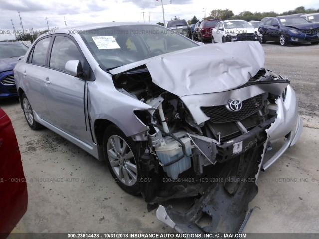 1NXBU4EE5AZ339724 - 2010 TOYOTA COROLLA S/LE/XLE SILVER photo 1