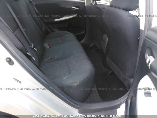 1NXBU4EE5AZ339724 - 2010 TOYOTA COROLLA S/LE/XLE SILVER photo 8