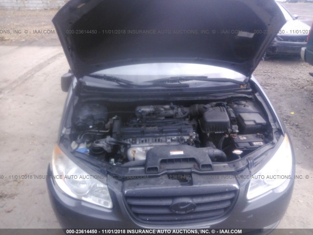 KMHDU46DX7U243174 - 2007 HYUNDAI ELANTRA GRAY photo 10