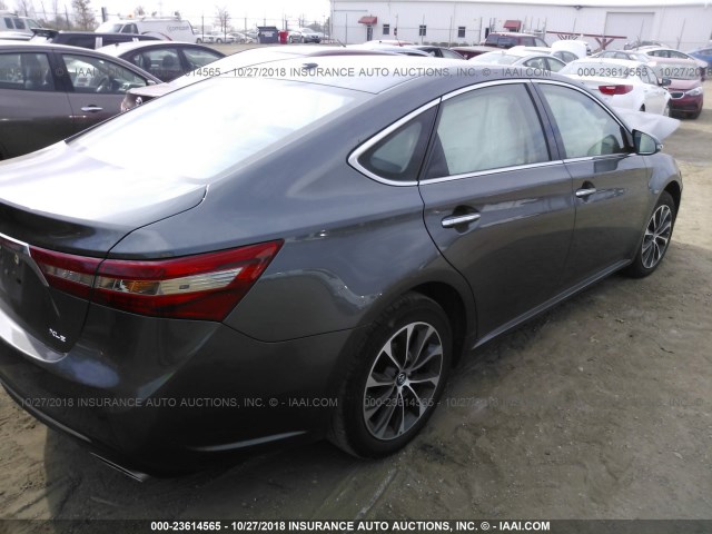 4T1BK1EB7GU240339 - 2016 TOYOTA AVALON XLE PLUS/PREMIUM/TOUR/LTD GRAY photo 4