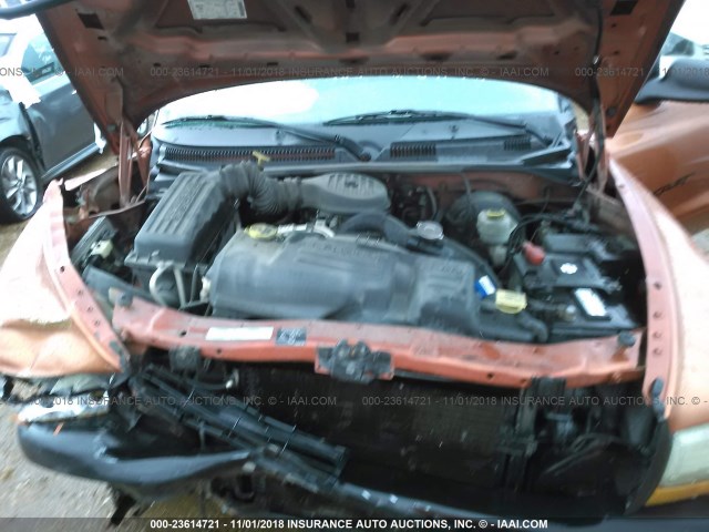 1B7FL26X9YS668865 - 2000 DODGE DAKOTA ORANGE photo 10