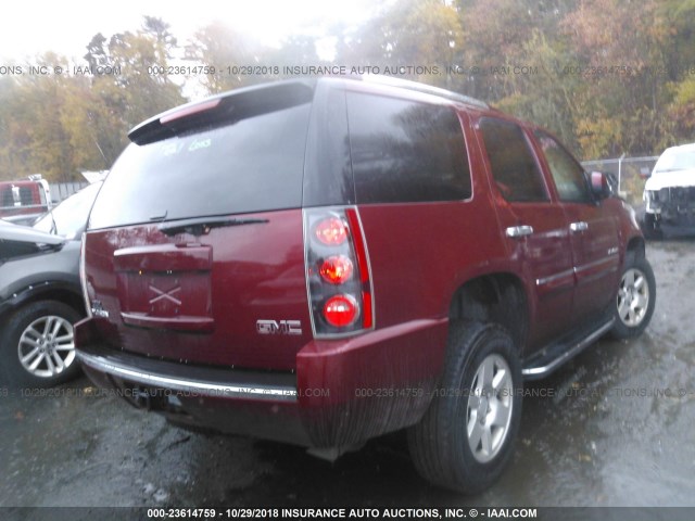 1GKFK63848J130396 - 2008 GMC YUKON DENALI MAROON photo 4