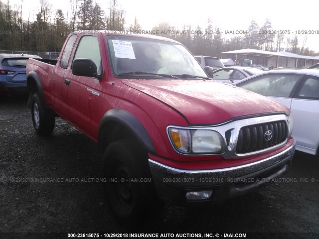 5TESN92N64Z463953 - 2004 TOYOTA TACOMA XTRACAB PRERUNNER RED photo 1
