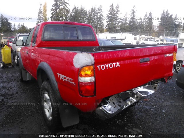 5TESN92N64Z463953 - 2004 TOYOTA TACOMA XTRACAB PRERUNNER RED photo 3
