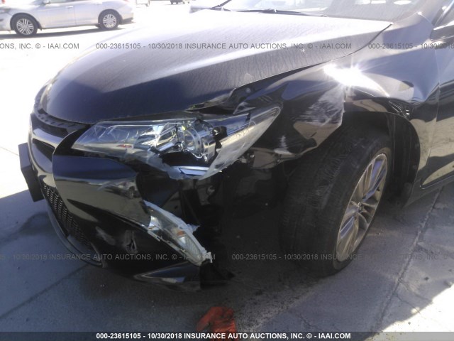 4T1BF1FK9HU411564 - 2017 TOYOTA CAMRY LE/XLE/SE/XSE BLACK photo 6