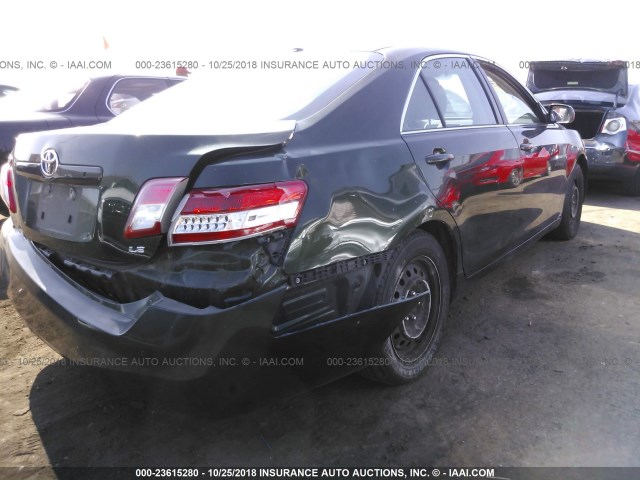 4T1BF3EK6AU527727 - 2010 TOYOTA CAMRY SE/LE/XLE GREEN photo 4