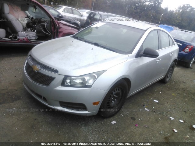 1G1PC5SH7B7146159 - 2011 CHEVROLET CRUZE LS SILVER photo 2