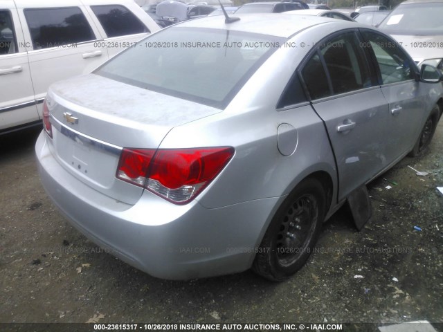 1G1PC5SH7B7146159 - 2011 CHEVROLET CRUZE LS SILVER photo 4