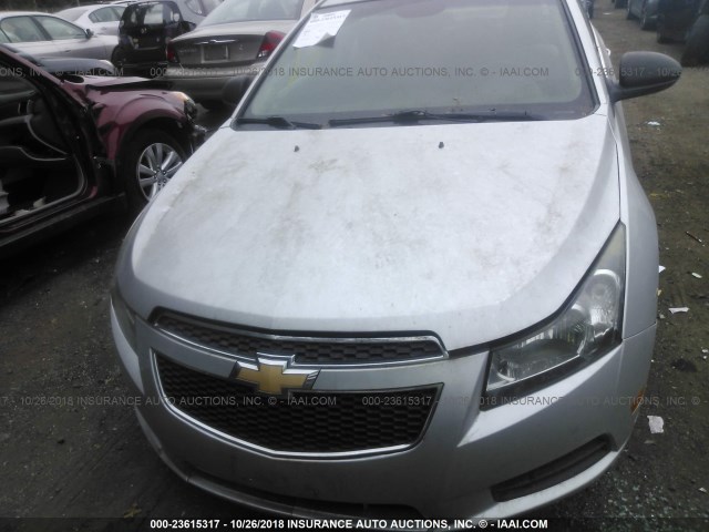 1G1PC5SH7B7146159 - 2011 CHEVROLET CRUZE LS SILVER photo 6