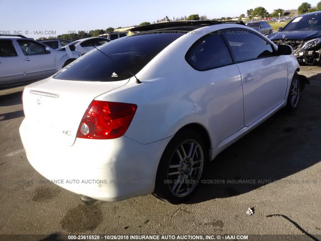 JTKDE177760124571 - 2006 TOYOTA SCION TC 白色 照片 4