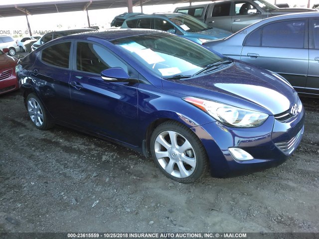 5NPDH4AE4DH298265 - 2013 HYUNDAI ELANTRA GLS/LIMITED BLUE photo 1