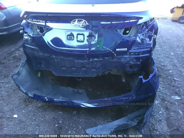 5NPDH4AE4DH298265 - 2013 HYUNDAI ELANTRA GLS/LIMITED BLUE photo 6