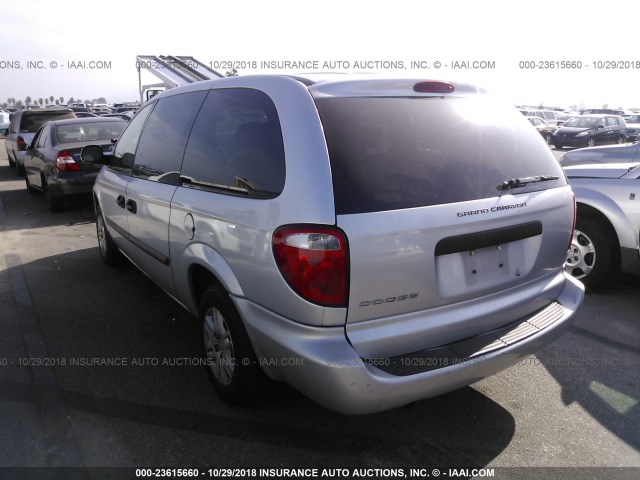 1D4GP24R77B143916 - 2007 DODGE GRAND CARAVAN SE SILVER photo 3