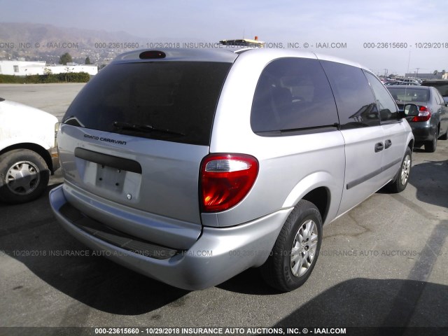 1D4GP24R77B143916 - 2007 DODGE GRAND CARAVAN SE SILVER photo 4