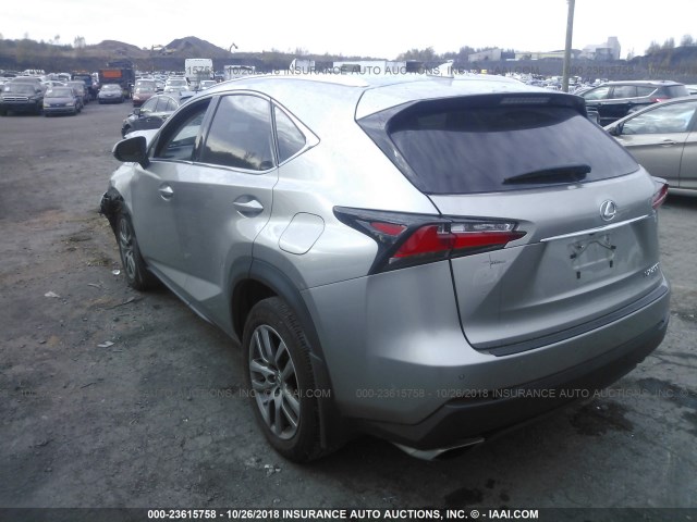 JTJBARBZXG2084734 - 2016 LEXUS NX 200T/BASE/F SPORT SILVER photo 3