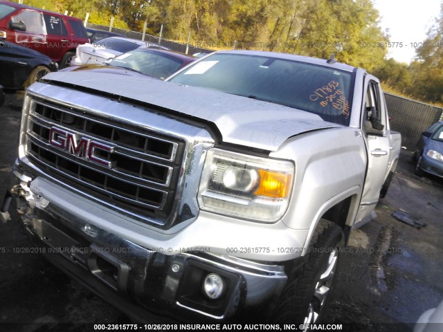 3GTU2VEC2FG102836 - 2015 GMC SIERRA K1500 SLT SILVER photo 2