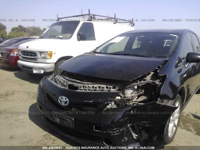 JTDZN3EU1D3212710 - 2013 TOYOTA PRIUS V BLACK photo 6