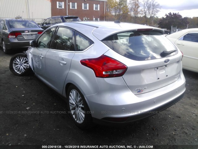 1FADP3N20FL352937 - 2015 FORD FOCUS TITANIUM SILVER photo 3