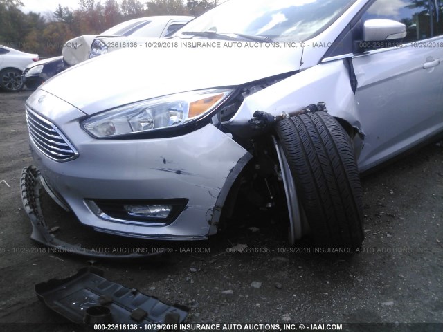 1FADP3N20FL352937 - 2015 FORD FOCUS TITANIUM SILVER photo 6