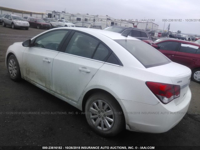 1G1PC5SH3B7173259 - 2011 CHEVROLET CRUZE LS WHITE photo 3