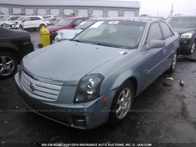 1G6DP577870119330 - 2007 CADILLAC CTS HI FEATURE V6 BLUE photo 2