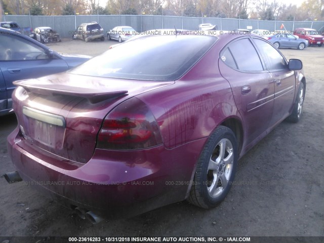 2G2WC55C361110897 - 2006 PONTIAC GRAND PRIX GXP MAROON photo 4