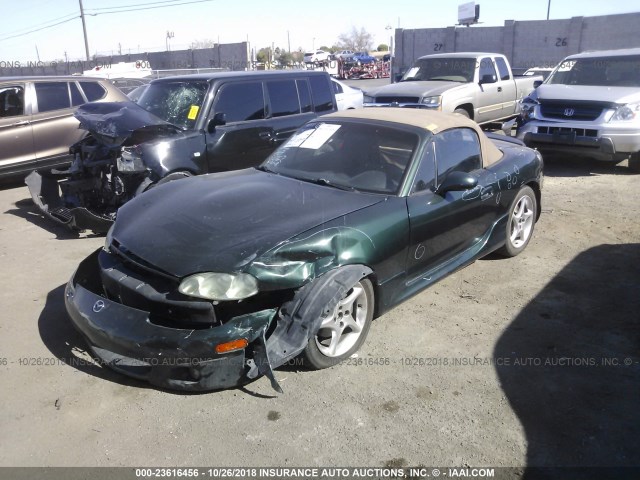 JM1NB353X10217383 - 2001 MAZDA MX-5 MIATA LS GREEN photo 2