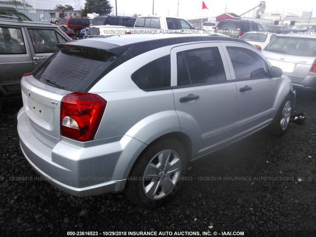 1B3HB48B67D520735 - 2007 DODGE CALIBER SXT SILVER photo 4