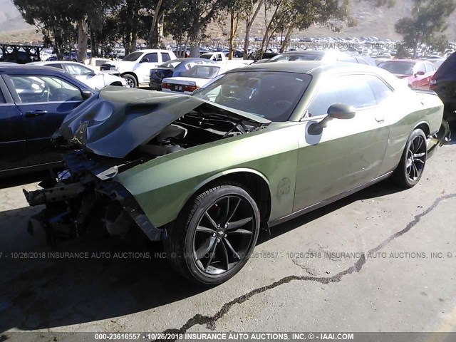 2C3CDZAG5JH215005 - 2018 DODGE CHALLENGER SXT GREEN photo 2